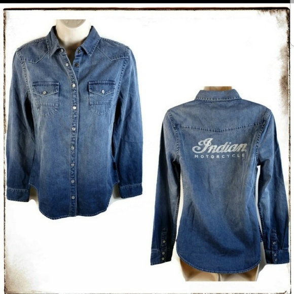 motorcycle denim shirt